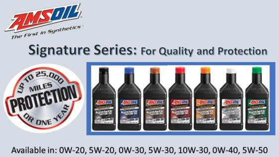 signature series amsoil product line 0w-20 5w-20 0w-30 5w-30 10w-30 5w-50 0w-40